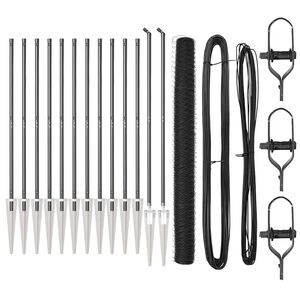 vidaXL Hatsz&ouml;gletű ker&iacute;t&eacute;s oszlopokkal 25 x 1,5 m PVC-bevonatos ac&eacute;l