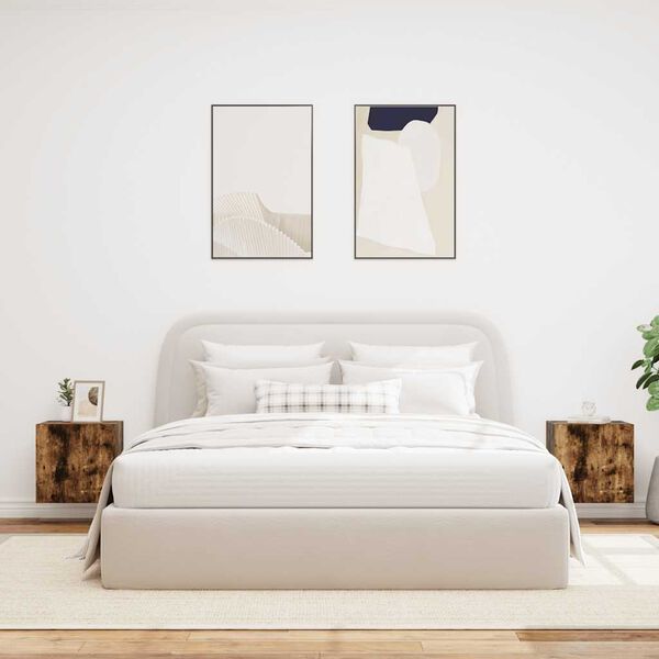 vidaXL 2 db f&uuml;st&ouml;s t&ouml;lgy fali TV-szekr&eacute;ny LED-ekkel 40,5x35x40 cm