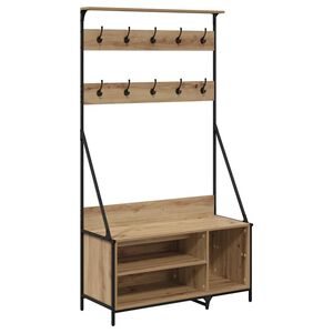 vidaXL Ruhafog&oacute; polcokkal Artisan t&ouml;lgy 100 x 41 x 184 cm Faanyag