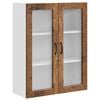 vidaXL Fali &uuml;veges szekr&eacute;ny PORTO Antik Fa 80 x 31 x 100 cm Szerelt Fa