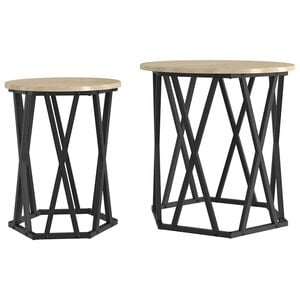 vidaXL Doh&aacute;nyz&oacute;asztal 2 db Sonoma t&ouml;lgy 50 x 50 x 50 cm