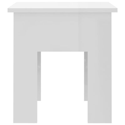 vidaXL magasfényű fehér forgácslap dohányzóasztal 40 x 40 x 42 cm