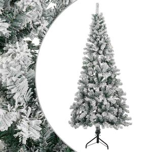 vidaXL Mű kar&aacute;csonyfa 120 cm PVC &eacute;s Ac&eacute;l Z&ouml;ld &eacute;s Feh&eacute;r