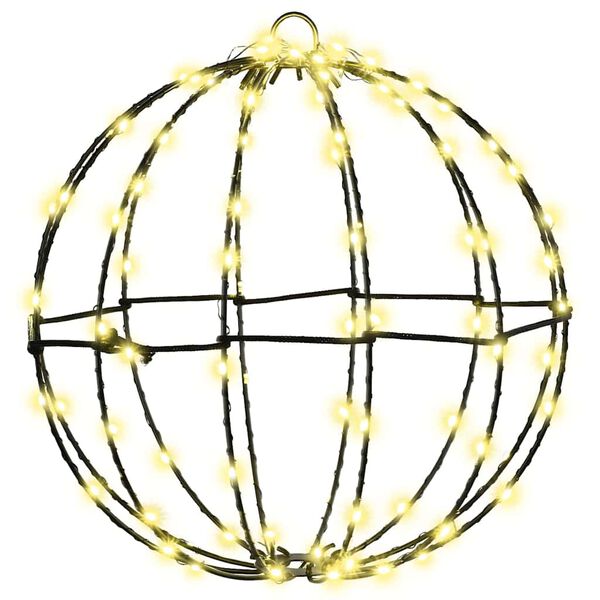 vidaXL Labda 192 LED-del 2 pcs Meleg feh&eacute;r 30 x 30 x 32 cm F&eacute;m