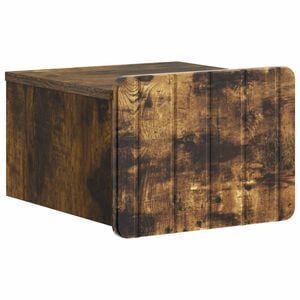 vidaXL Fali &eacute;jjeli szekr&eacute;ny F&uuml;st&ouml;s T&ouml;lgy 33 x 34,5 x 24 cm Szerelt Fa