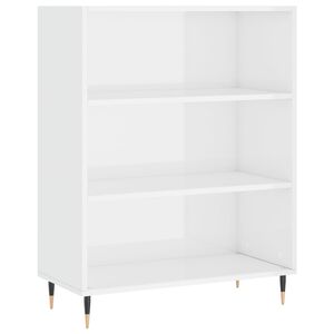 vidaXL magasf&eacute;nyű feh&eacute;r szerelt fa k&ouml;nyvespolc 69,5 x 32,5 x 90 cm