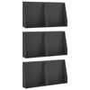 vidaXL T&aacute;mfal 6 db 40 x 12 x 40 cm Ac&eacute;l Fekete
