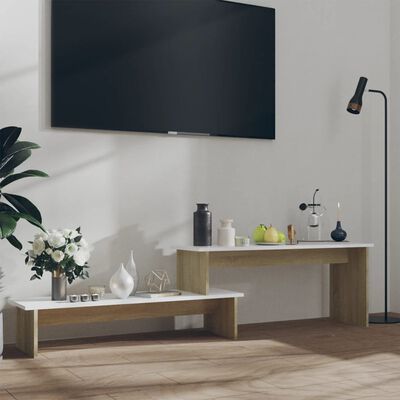 vidaXL sonoma-tölgy és fehér forgácslap TV-szekrény 180 x 30 x 43 cm