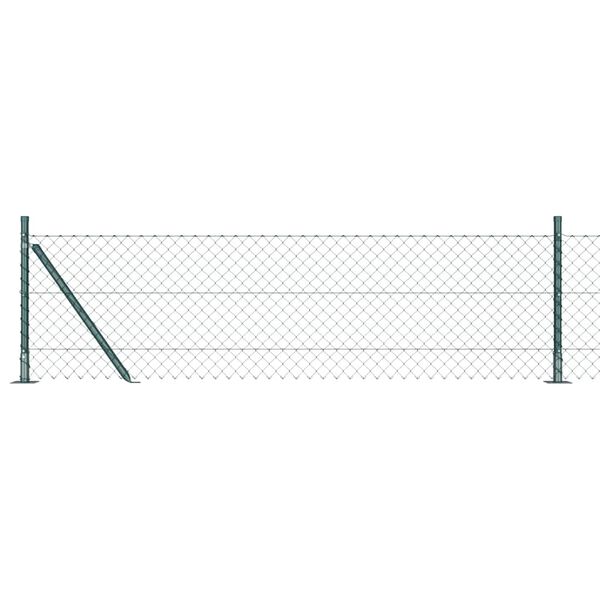 vidaXL Ker&iacute;t&eacute;soszlop Z&ouml;ld 25 x 0,6 m (40 x 40 mm h&aacute;l&oacute;) Ac&eacute;l &eacute;s PVC