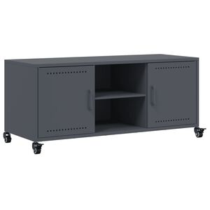 vidaXL antracitsz&uuml;rke ac&eacute;l TV-szekr&eacute;ny 100,5 x 39 x 43,5 cm