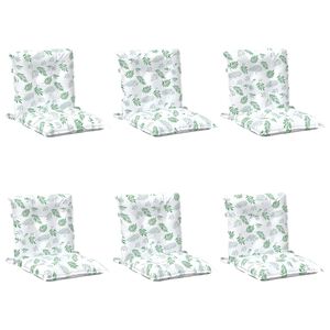 vidaXL Alacsony h&aacute;tt&aacute;ml&aacute;s sz&eacute;kk&eacute;p 6 pcs Feh&eacute;r 100 x 50 x 7 cm oxford