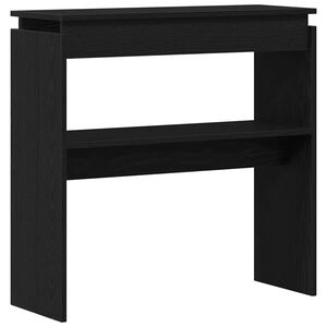 vidaXL Konzolasztal Fekete t&ouml;lgy 80 x 30 x 80 cm Szerelt Fa