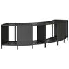vidaXL 2 db fekete polyrattan t&aacute;rol&oacute;polc pezsgőf&uuml;rdőh&ouml;z