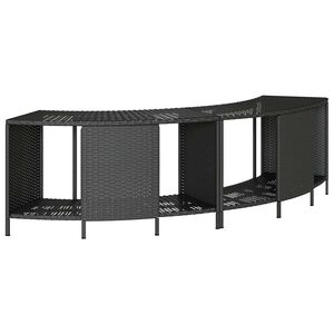 vidaXL 2 db fekete polyrattan t&aacute;rol&oacute;polc pezsgőf&uuml;rdőh&ouml;z
