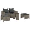 vidaXL 5 r&eacute;szes polyrattan kerti kanap&eacute; garnit&uacute;ra p&aacute;rn&aacute;kkal stackable