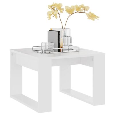 vidaXL fehér forgácslap kisasztal 50 x 50 x 35 cm