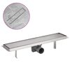 vidaXL 530x140 mm rozsdamentes ac&eacute;l line&aacute;ris zuhany csatorna