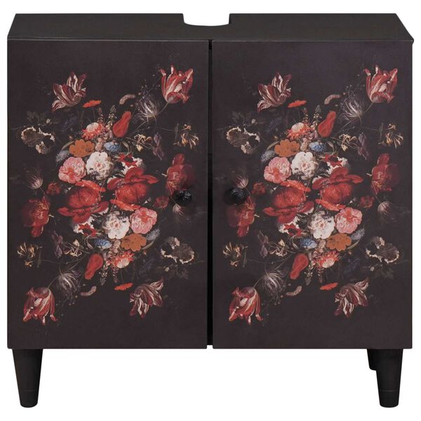 vidaXL Mosd&oacute;kagyl&oacute; szekr&eacute;ny Soksz&iacute;nű 62 x 33 x 58 cm T&ouml;m&ouml;r Mang&oacute;f&aacute;t