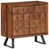vidaXL fi&oacute;kos szekr&eacute;ny m&eacute;zbarna 70x35x70 cm t&ouml;m&ouml;rfa ak&aacute;cfa