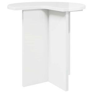 vidaXL Oldal asztal Magasf&eacute;nyű Feh&eacute;r &Oslash; 39 x 38 cm Szerelt Fa