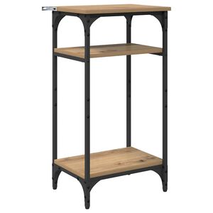 vidaXL Oldal asztal polcokkal Artisan t&ouml;lgy 40 x 30 x 75 cm Faanyag