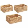 vidaXL T&aacute;rol&oacute;kosarak 3 pcs Term&eacute;szetes 40 x 30 x 18 cm V&iacute;zi j&aacute;cint