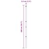 vidaXL Kerítésoszlop Egyéb 52 pcs Zöld 3,2 x 3,2 x 200 cm Acél