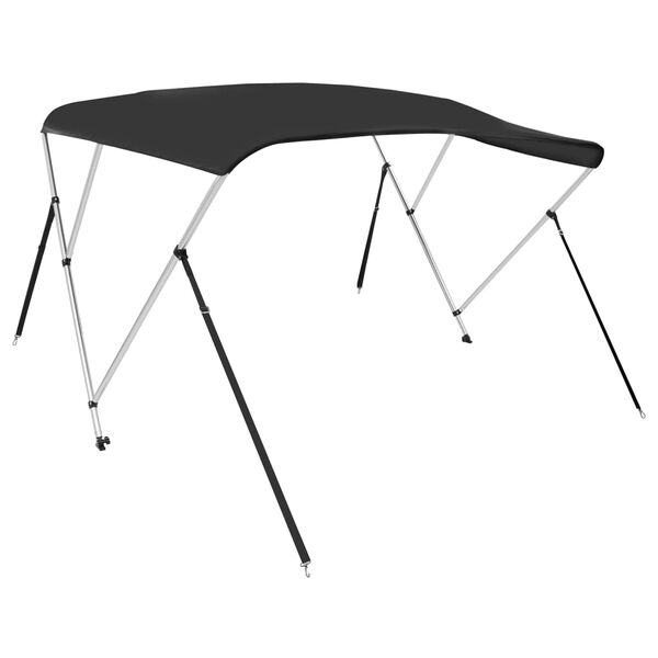 vidaXL fekete háromágú bimini tető 183 x 140 x 137 cm
