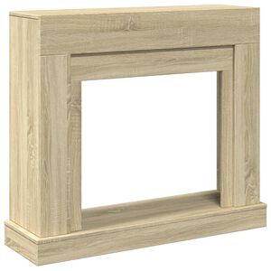 vidaXL sonoma t&ouml;lgy sz&iacute;nű szerelt fa kandall&oacute;burkolat 100x30x87,5 cm