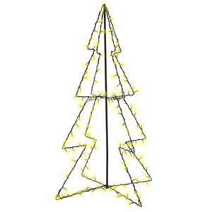 vidaXL 160 LED-es belt&eacute;ri/k&uuml;lt&eacute;ri k&uacute;p alak&uacute; kar&aacute;csonyfa 78 x 120 cm