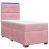 vidaXL Boxspring &aacute;gy matraccal R&oacute;zsasz&iacute;n 90 x 200 cm B&aacute;rsony