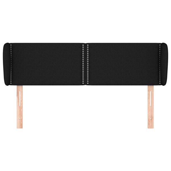 vidaXL fekete sz&ouml;vet fejt&aacute;mla sz&aacute;rnyakkal 147x23x78/88 cm