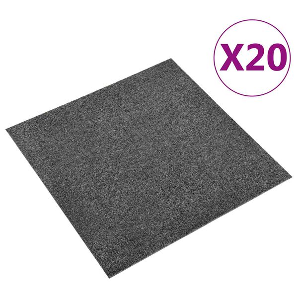 vidaXL Szőnyeg 20 pcs Antracit 50 x 50 cm 100% Polipropil&eacute;n