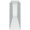 vidaXL 8 db íves horganyzott vas gabion kosár 400x50x120/140 cm