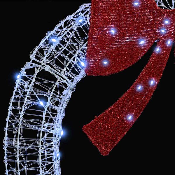 vidaXL Koszorú 150 LED-del Hideg feher 120 cm Akril