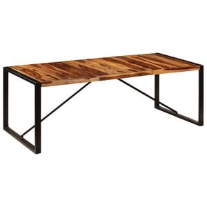 vidaXL t&ouml;m&ouml;r ak&aacute;cf&aacute;b&oacute;l &eacute;tkezőasztal 220 x 100 x 75 cm