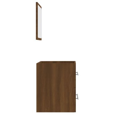 vidaXL barna tölgy színű tükrös fürdőszobaszekrény 41 x 38,5 x 48 cm
