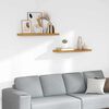 vidaXL Falpolc Falra szerelhető 2 pcs B&eacute;zs 90 x 23,5 x 4 cm Faanyag