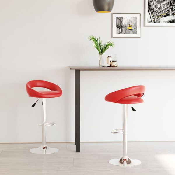 vidaXL 2 db piros műbőr b&aacute;rsz&eacute;k