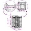 vidaXL Gabion emelt &aacute;gy Ez&uuml;st 50 x 50 x 80 cm Horganyzott ac&eacute;l
