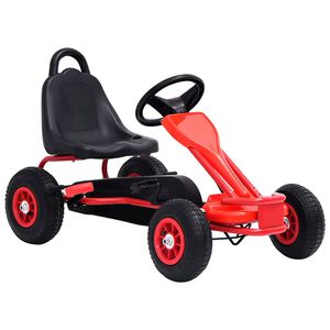vidaXL Piros ped&aacute;los gokart pneumatikus gumikkal