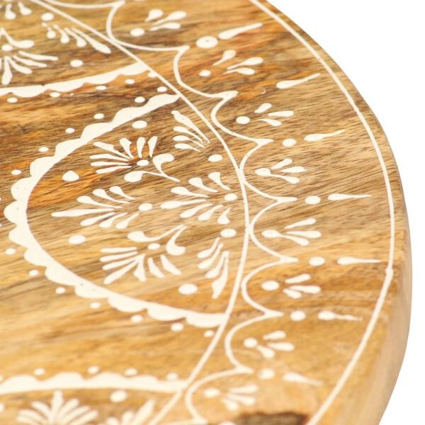 idaXL k&eacute;zzel festett t&ouml;m&ouml;r mang&oacute;fa &uuml;lőke 38 x 38 x 35 cm