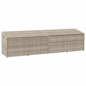 vidaXL vil&aacute;gossz&uuml;rke polyrattan kerti t&aacute;rol&oacute;l&aacute;da 220x50x58 cm