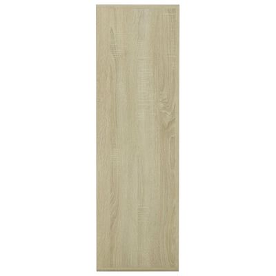 vidaXL fehér és sonoma színű szerelt fa könyvszekrény 98x29x97,5 cm