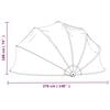 vidaXL kerek PVC medencekupola 376x188 cm
