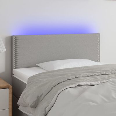 vidaXL világosszürke szövet LED-es fejtámla 80 x 5 x 78/88 cm
