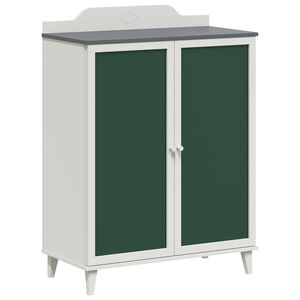 vidaXL Szekr&eacute;ny k&eacute;t ajt&oacute;val &eacute;s kr&eacute;t&aacute;val bor&iacute;tott előlappal ROROS