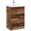 vidaXL F&uuml;rdőszoba b&uacute;tor szett Antik Fa 61 x 40 x 84,5 cm Szerelt Fa