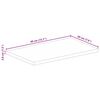 vidaXL tömör mangófa téglalap alakú asztallap 40x20x3,8 cm