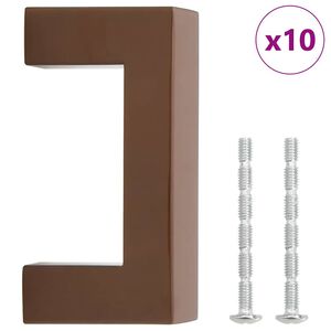 vidaXL 10 db bronz rozsdamentes ac&eacute;l szekr&eacute;nyfoganty&uacute; 64 mm
